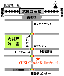 YUKI Classic Ballet Studio 地図